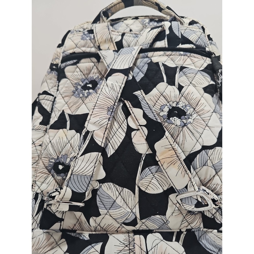 Vera Bradley Camellia Pattern Quilted Backpack - Picture 10 of 15